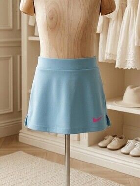 Nike Baby Blue Skort with Pink Swoosh | 24M